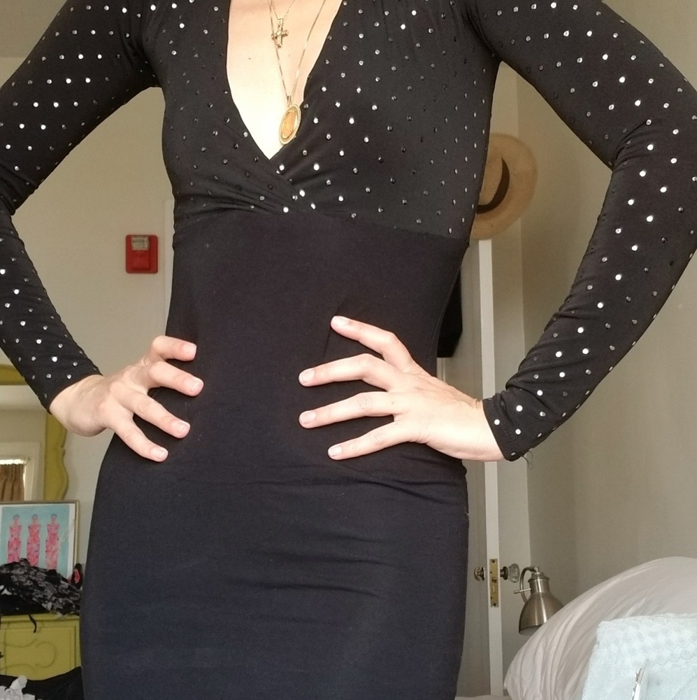 ASOS black body hugging dress